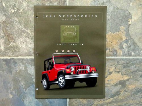 2002 jeep tj wrangler accessories - original sales brochure book catelog