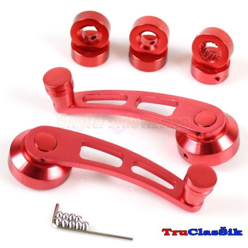 Billet aluminum cutout 120mm usa red window cranks handles diy fits volkswagen