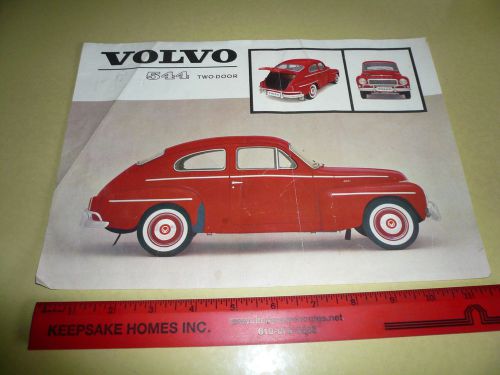 Volvo 544 two door - double sided flyer - vintage