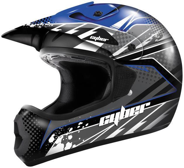 Cyber ux-22 motocross helmet blue/black lg/large