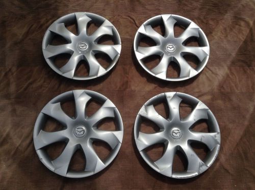 Set of 4 oem 2014-2015 mazda 3 16&#034; wheel covers hubcaps