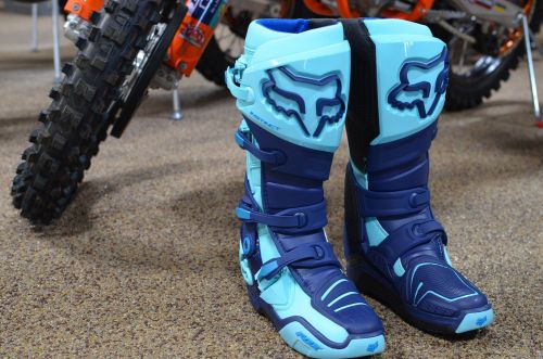 Fox racing glen helen limited edition instinct boots ice blue size 10