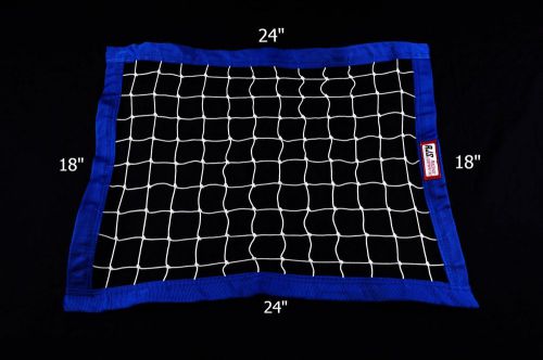 Rjs racing equipment blue string window net blue &amp; white  24&#034; x 18&#034; 70710-3