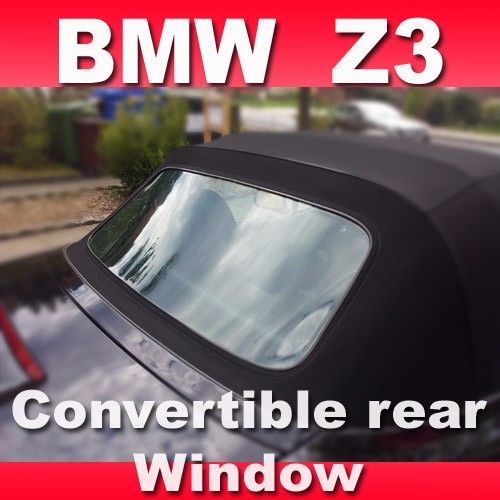 Bmw z3 convertible rear window pvc clear plastic window with zipper + dot