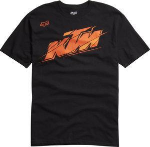 Fox racing ktm hint of orange mens short sleeve t-shirt black/orange sm