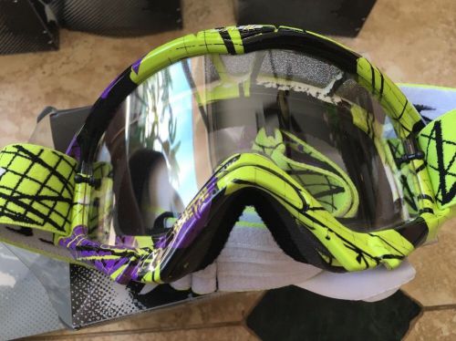 Yellow purple black shadow arnette mini series 3 mx explosive goggle dirt bike