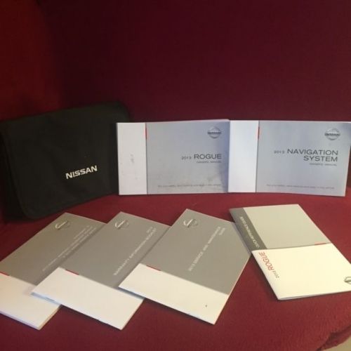 2013 nissan rogue oem owners manual with warranty and navigation guide and case