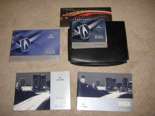 2005 acura rsx owners manual set 05 guide w/case mint