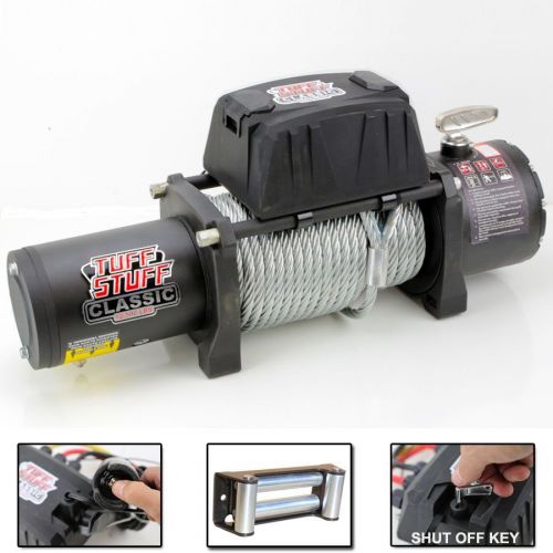 Tuff stuff 12500 lbs classic recovery winch 12v trailer 4x4 truck 12000 lb