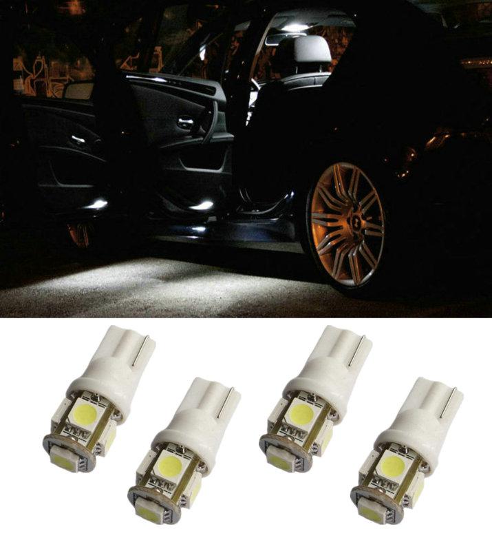 4x super white t10 5smd 168 194 921 w5w map dome step license plate led lights z