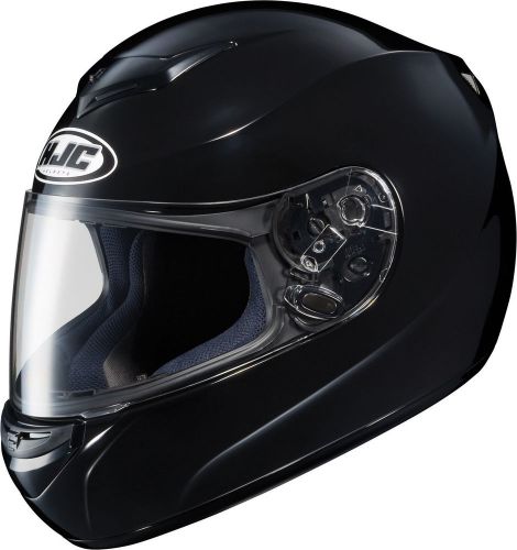 Hjc cs-r2 full face motorcycle helmet gloss black size large dot