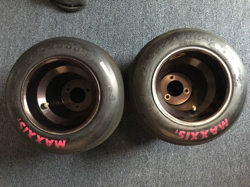 2 new maxxis ht3 pinks 12x9.0-6 dirt oval racing slicks on new wheels l@@k