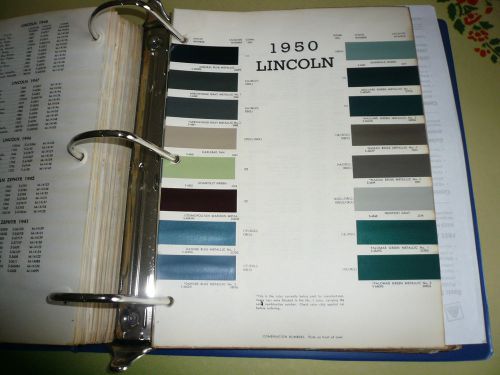 1950 lincoln arco paints color chip paint sample - vintage