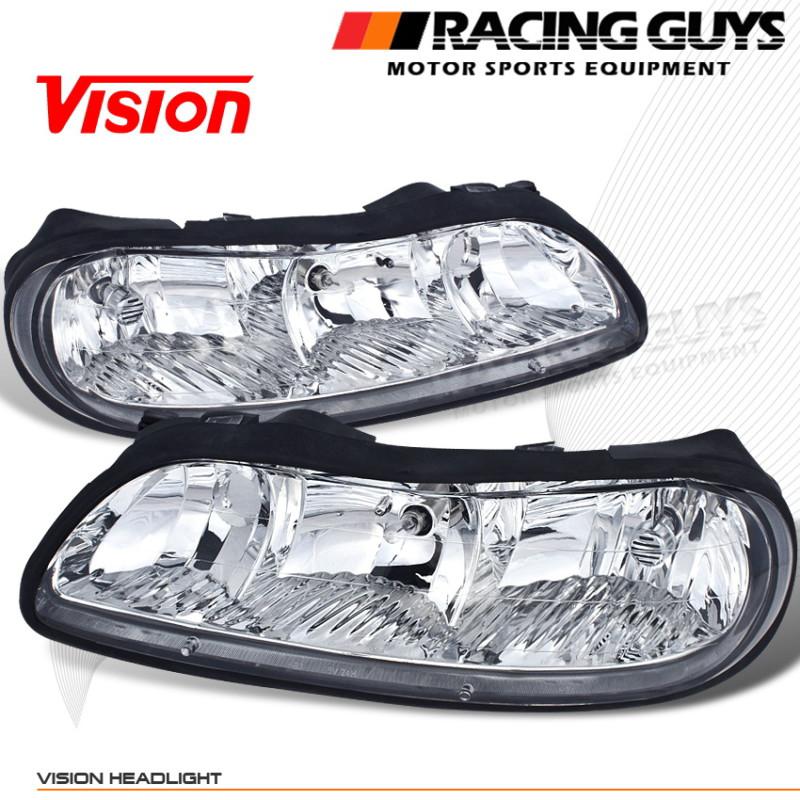 New vision replacement head light lamps left+right pair assembly set