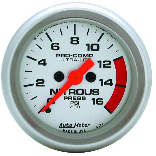 Auto meter 4374 ultra-lite; electric nitrous pressure gauge