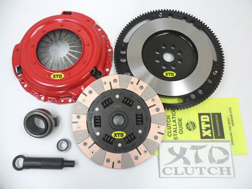 Xtd stage 3 dual friction clutch &amp; flywheel kit honda civic si del sol b16a2