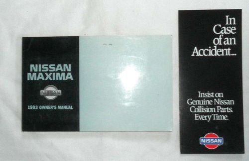 1993 nissan maxima   owners manual