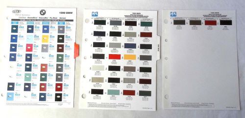 1999 bmw dupont and ppg   color paint chip chart all models original