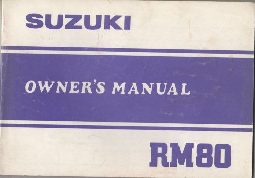 1982 suzuki motorcycle rm80 p/n 99011-20420-03a owners manual (366)