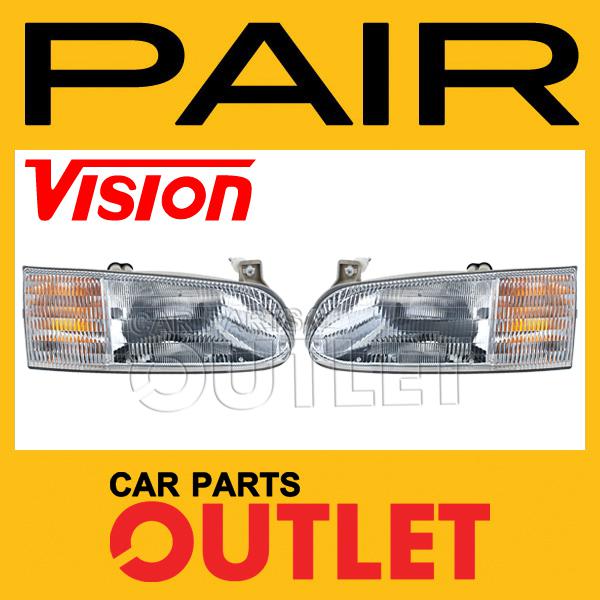 New 1995-1997 ford windstar van head lamp light composite gl lh+rh pair assembly