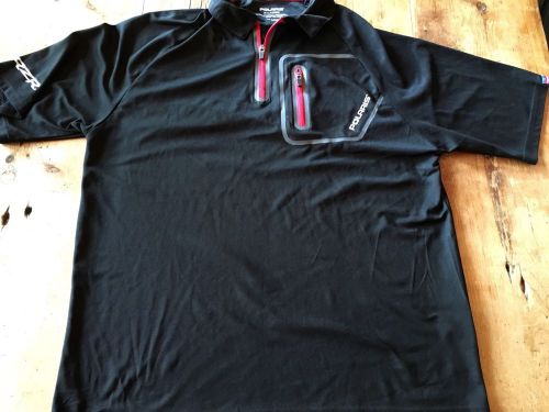 Polaris men&#039;s ops tech polo black short sleeve 1/4 zip nwot mint