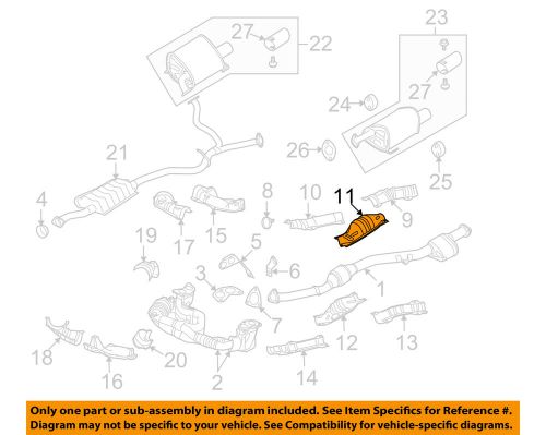 Subaru oem 06-07 impreza 2.5l-h4 exhaust-heat shield 44651aa460