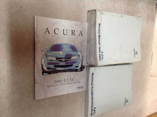 1999 2000 2001 2002 acura 3.2tl 3.2 tl service shop repair manual set w etm &amp; gu