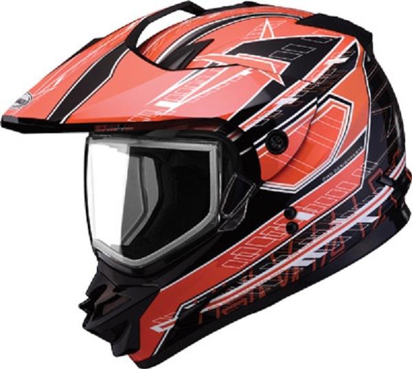 New 2014 2xl gmax gm11s nova orange/black/white snow sport snowmobile helmet dot