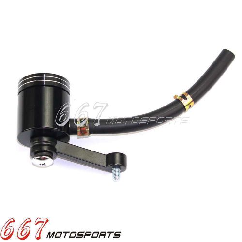 Universal cnc master cylinder fluid oil reservoir front brake clutch tank black