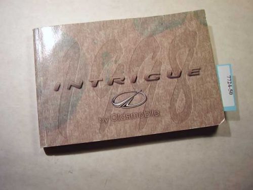 1998 oldsmobile intrigue owners manual in good condition. 7724-50