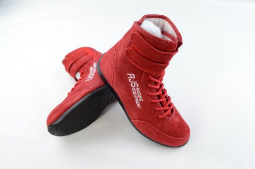 Rjs racing equipment sfi 3.3/5 racing shoes solid red high top size 6 shoes