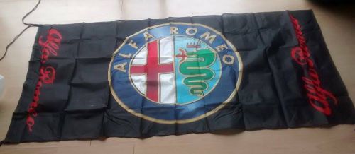 Alfa romeo black 3d flag banner sign 5x3 feet new!
