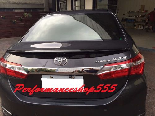 Rear trunk lip spoiler wing for toyota corolla altis  2014+ 4dr sedan unpainted