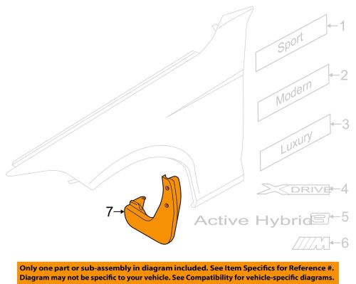 Bmw oem 12-16 328i-mud flap 82162218983