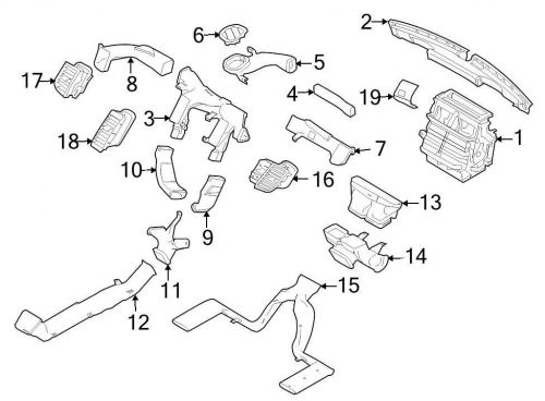 Ford oem dashboard air vent dg1z54046a76ab image 19