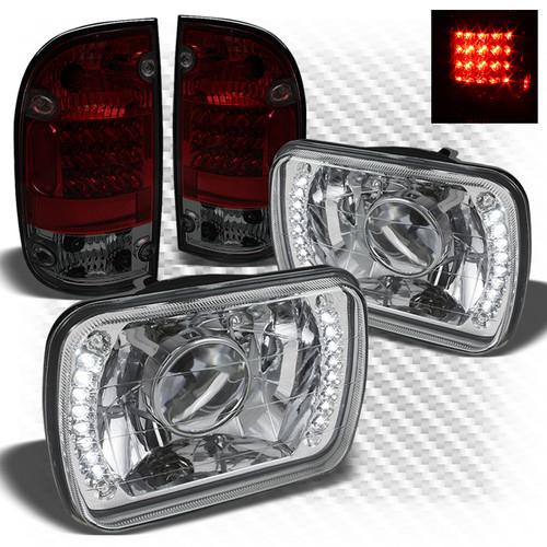 95-96 tacoma pro headlights w/super-bright led + r/s led perform tail lights