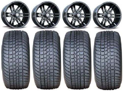 Fairway alloys flex black golf wheels 12&#034; lo pro 225x35-12 tires yamaha