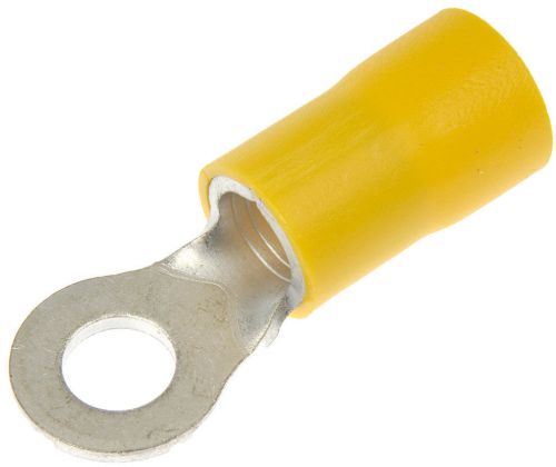 4 gauge ring terminal 1/4 yellow - dorman# 86459