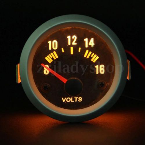 2&#039;&#039; 52mm 8-16v led car electronic voltmeter volt voltage gauge carbon fiber face