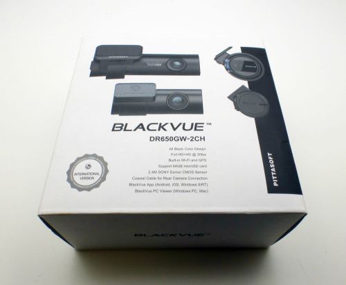 Blackvue dr650gw-2ch fullhd front rear two cameras set wi-fi + gps black bnib