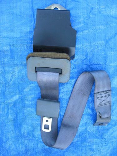 1989-1992 camaro firebird left rear seat belt assembly gray