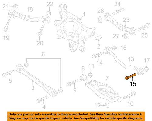 Chrysler oem rear suspension-strut rod bolt 6507107aa