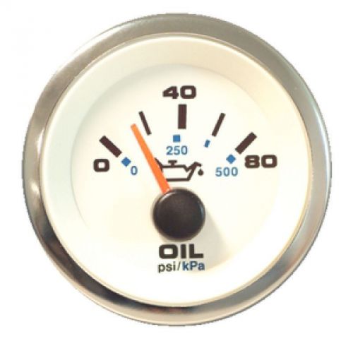 Sierra marine teleflex white premier pro boat engine oil pressure gauge 62542p