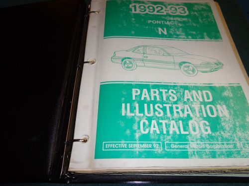 1992 / 1993 pontiac grand am parts catalog / original text &amp; illustrations book