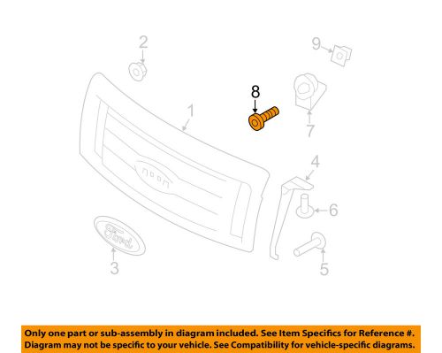 Ford oem grille-bumper screw w712336s437