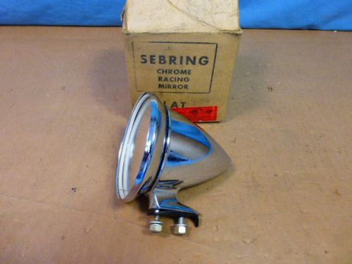 Sebring chrome racing mirror nos original box 356 porsche cobra fiat abarth