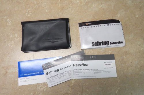 06 chrysler sebring owners manual with case