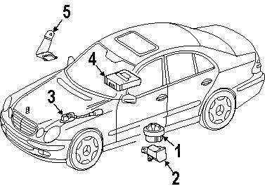 Mercedes-benz 2038219251 genuine oem alarm switch