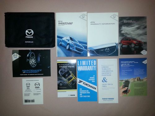 Oem 2014 mazda 2 owner&#039;s manual set &amp; case owners guide mazda2 user&#039;s books user