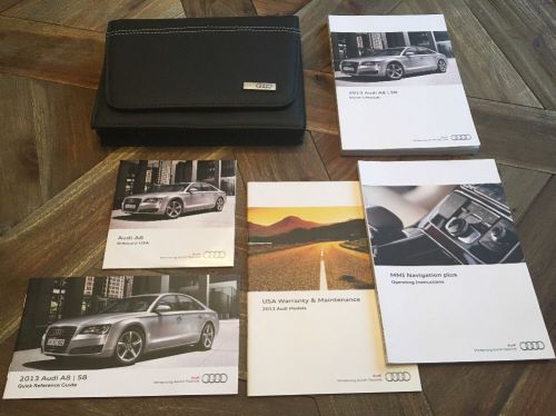 2013 audi a8/s8 owners manual, like new, complete **w/free shipping**